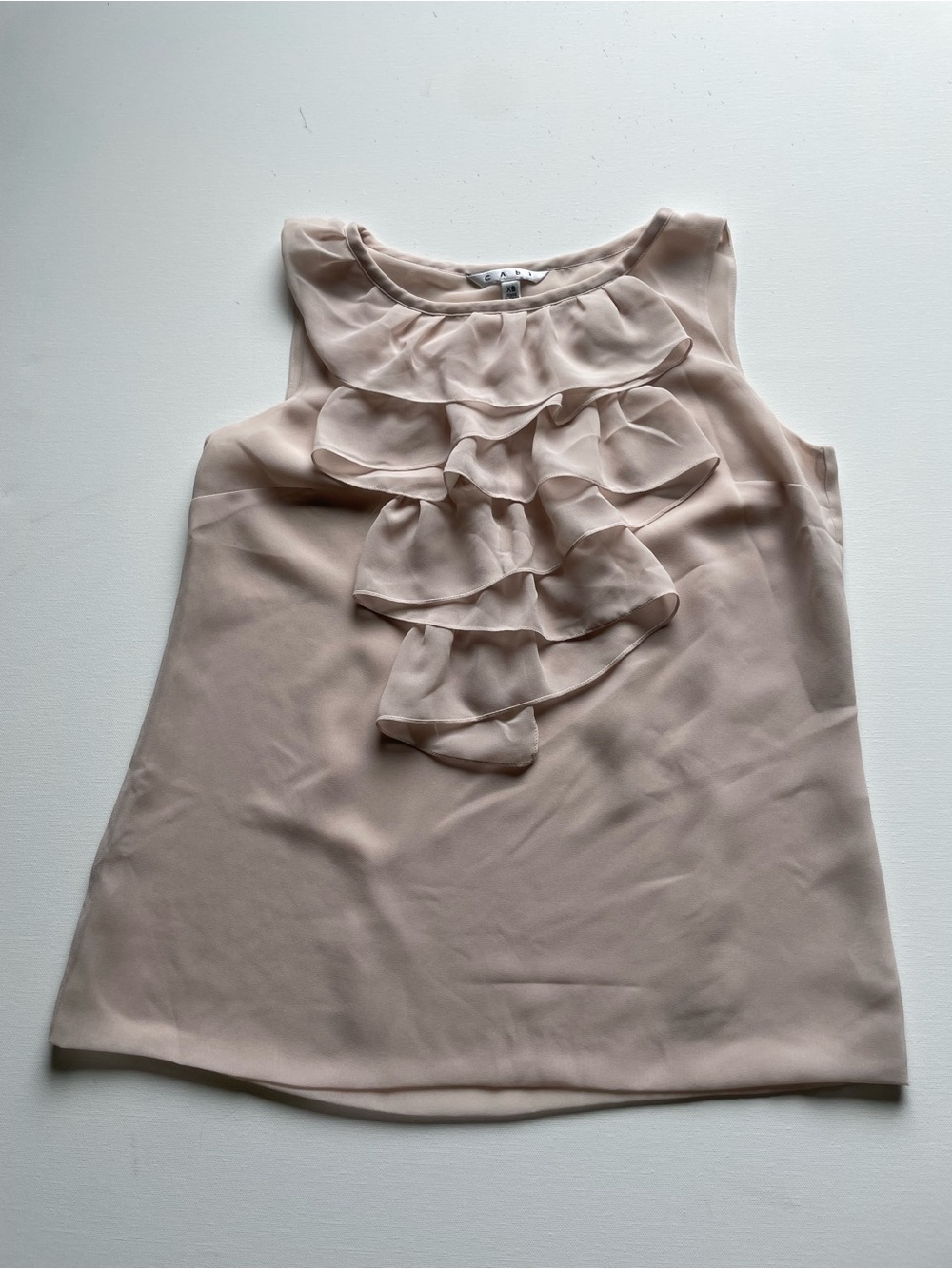 CAbi La Femme Sleeveless Ruffled Blouse (Style #643)